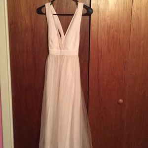 Light pink, floor length dress